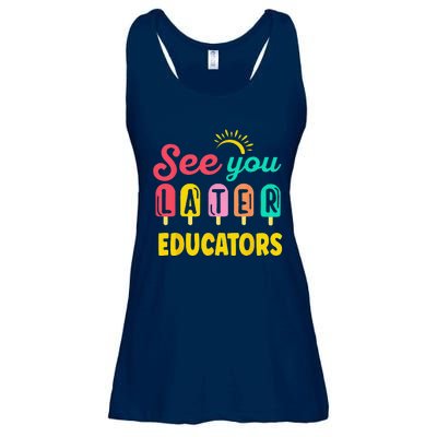 See You Later Educators Summer Break Vacation School Ladies Essential Flowy Tank