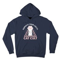 Support Your Local Cat Cult Funny Gothic Kitten Hoodie