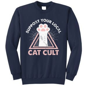 Support Your Local Cat Cult Funny Gothic Kitten Sweatshirt