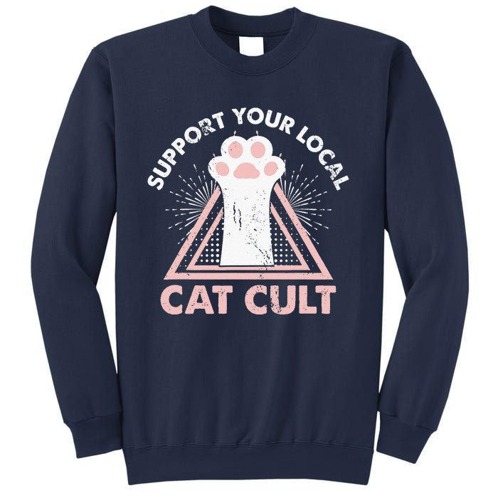 Support Your Local Cat Cult Funny Gothic Kitten Sweatshirt