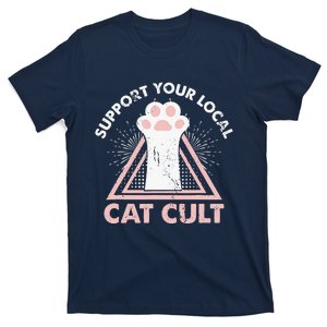 Support Your Local Cat Cult Funny Gothic Kitten T-Shirt