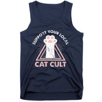 Support Your Local Cat Cult Funny Gothic Kitten Tank Top