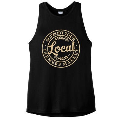 Support Your Local Farmers Market Ladies PosiCharge Tri-Blend Wicking Tank