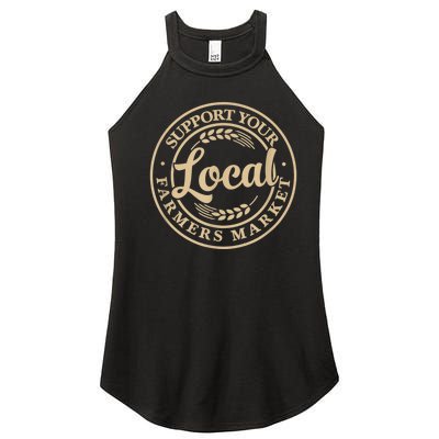 Support Your Local Farmers Market Women’s Perfect Tri Rocker Tank