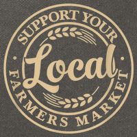 Support Your Local Farmers Market Cotton Canvas Backpack