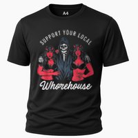 Support Your Local Whorehouse Funny Cooling Performance Crew T-Shirt