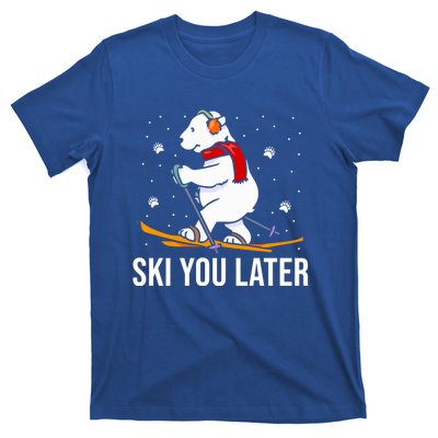 Ski You Later Skiing Bear Winter Vacation Christmas Ski Gift T-Shirt