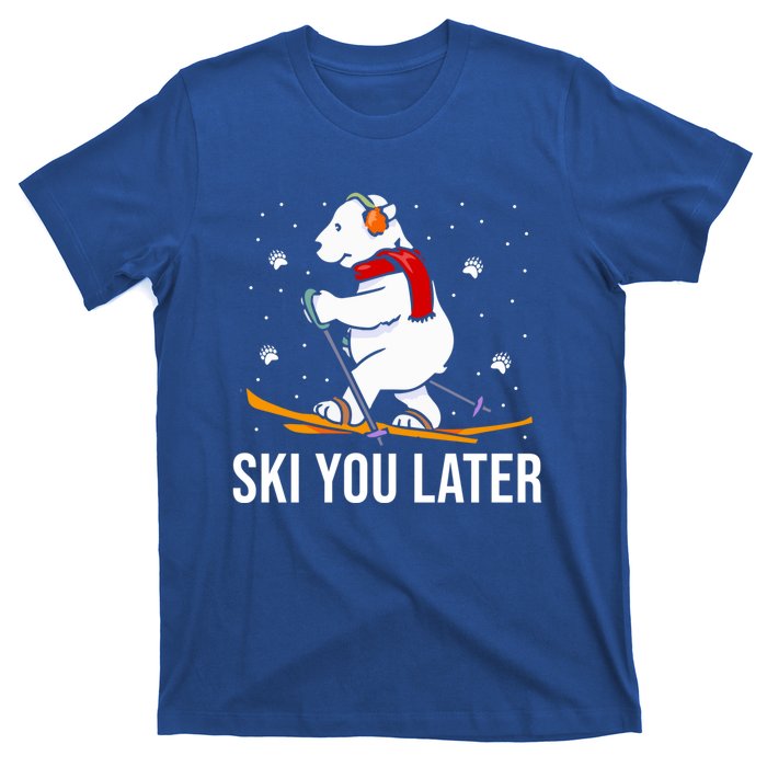 Ski You Later Skiing Bear Winter Vacation Christmas Ski Gift T-Shirt