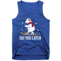 Ski You Later Skiing Bear Winter Vacation Christmas Ski Gift Tank Top