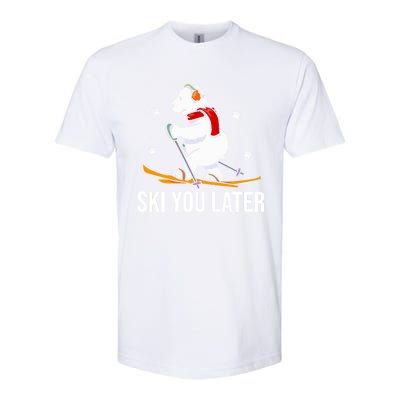 Ski You Later Skiing Bear Winter Vacation Christmas Ski Gift Softstyle CVC T-Shirt