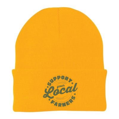 Support Your Local Farmers Great Gift Farming Rancher Farmer Great Gift Knit Cap Winter Beanie