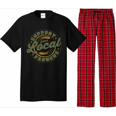 Support Your Local Farmers Great Gift Farming Rancher Farmer Great Gift Pajama Set