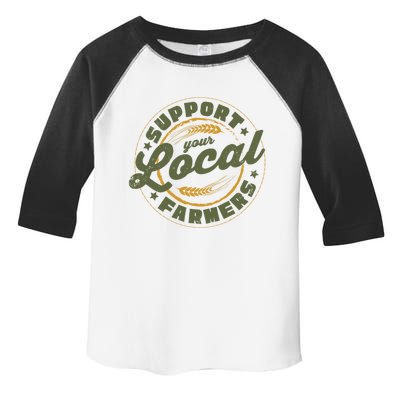 Support Your Local Farmers Great Gift Farming Rancher Farmer Great Gift Toddler Fine Jersey T-Shirt