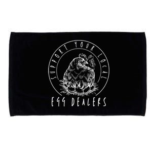 Support Your Local Egg Dealers, Chicken Lover Microfiber Hand Towel