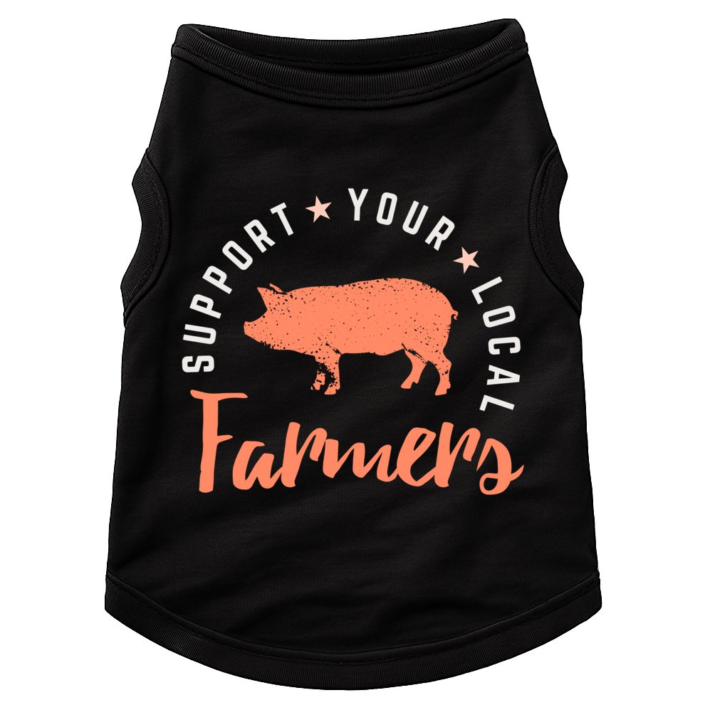 Support Your Local Farmers (Pig) Funny Gift Farming Gift Cute Gift Doggie Tank