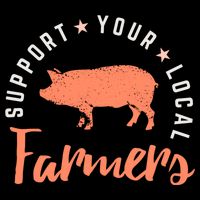 Support Your Local Farmers (Pig) Funny Gift Farming Gift Cute Gift Doggie Tank