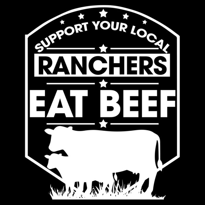 Support Your Local Ranchers Eat Beef Proud Farmer Present Gift Drawstring Bag
