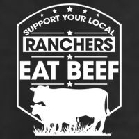 Support Your Local Ranchers Eat Beef Proud Farmer Present Gift Golf Towel