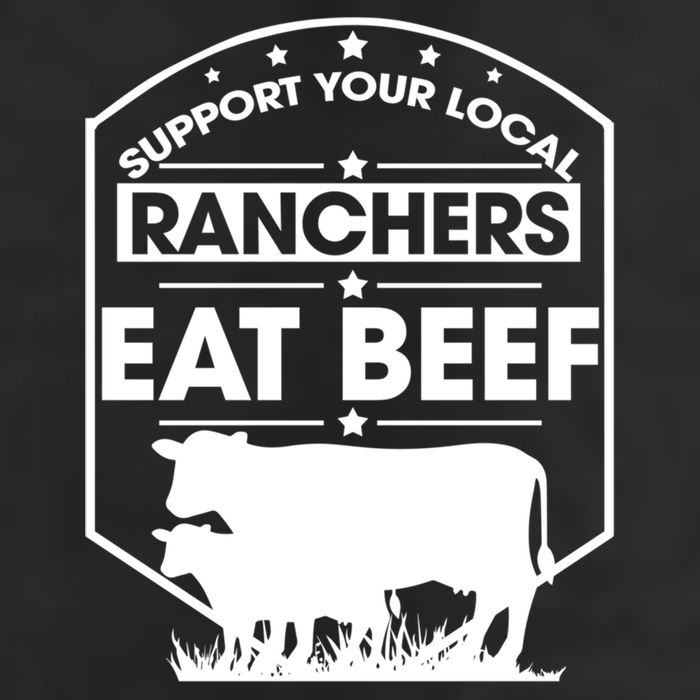 Support Your Local Ranchers Eat Beef Proud Farmer Present Gift Golf Towel