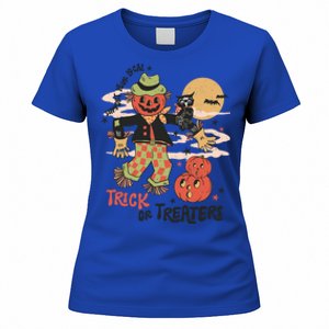 Support Your Local Trick Or Treaters Straw Owl Halloween Meaningful Gift Women's T-Shirt