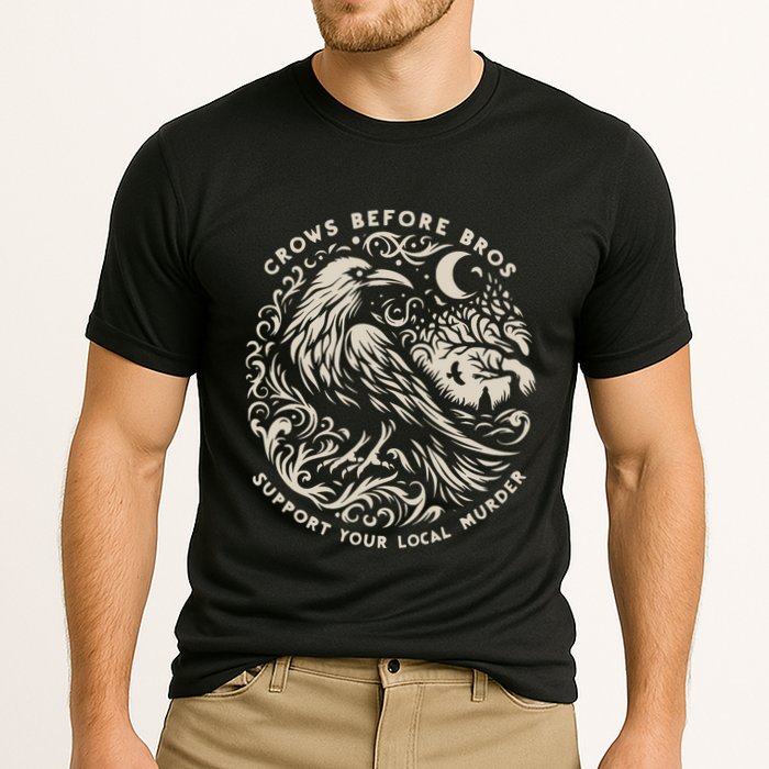 Support Your Local Murder Crows Before Bros Funny Cooling Performance Crew T-Shirt