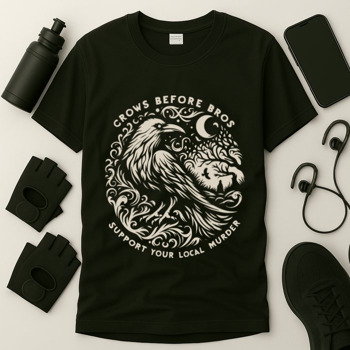 Support Your Local Murder Crows Before Bros Funny T-Shirt