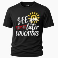 See You Later Educators Schools Out Teacher Cooling Performance Crew T-Shirt
