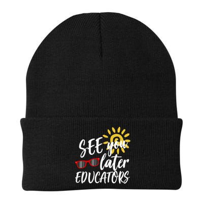 See You Later Educators Schools Out Teacher Beanie