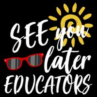 See You Later Educators Schools Out Teacher Drawstring Bag