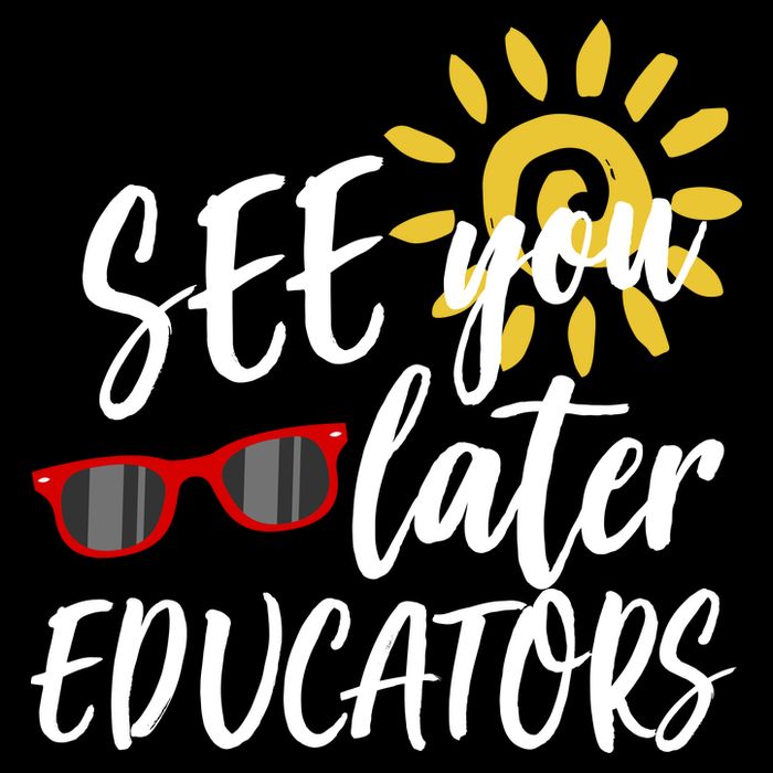 See You Later Educators Schools Out Teacher Drawstring Bag