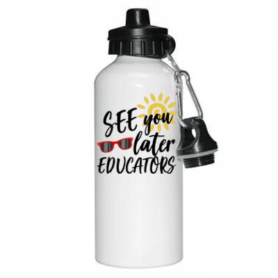 See You Later Educators Schools Out Teacher Aluminum Water Bottle 