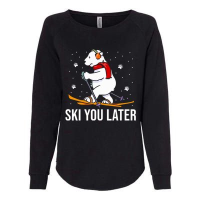 Ski You Later Skiing Bear Winter Vacation Christmas Ski Great Gift Womens California Wash Sweatshirt