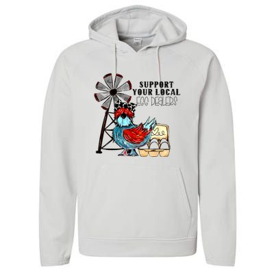 Support Your Local Egg Dealers Performance Fleece Hoodie