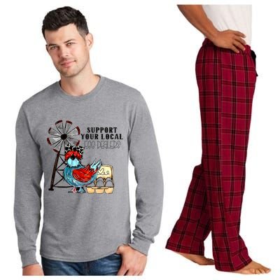 Support Your Local Egg Dealers Long Sleeve Pajama Set