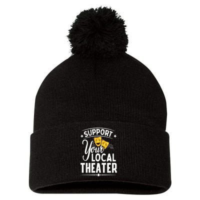 Support Your Local Theater  Musical Theater Director Pom Pom 12in Knit Beanie