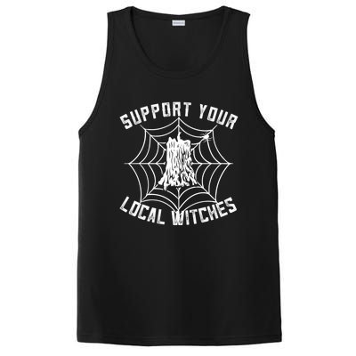 Support Your Local Witches Funny Witchy Halloween Gift PosiCharge Competitor Tank