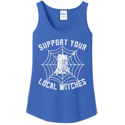 Support Your Local Witches Funny Witchy Halloween Gift Ladies Essential Tank