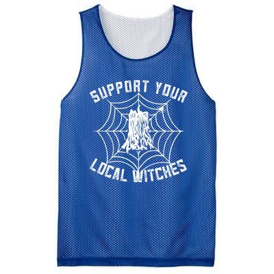 Support Your Local Witches Funny Witchy Halloween Gift Mesh Reversible Basketball Jersey Tank