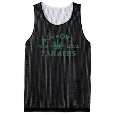 Support Your Local Farmers Marijuana Stoner Cannabis 420 Days Mesh Reversible Basketball Jersey Tank