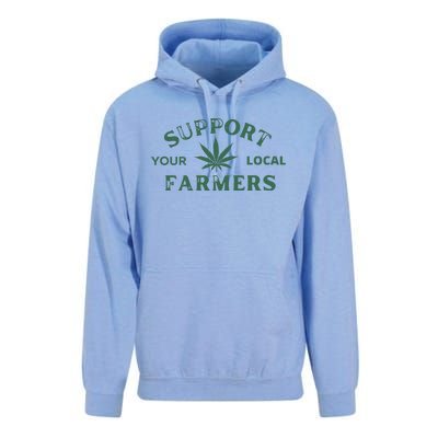 Support Your Local Farmers Marijuana Stoner Cannabis 420 Days Unisex Surf Hoodie