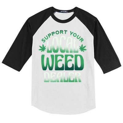 Support Your Local Weed Dealer Kids Colorblock Raglan Jersey