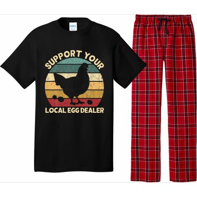 Support Your Local Egg Dealer Farmer Chicken Egg Lover Pajama Set