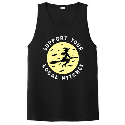 Support Your Local Witches Halloween Meaningful Gift PosiCharge Competitor Tank