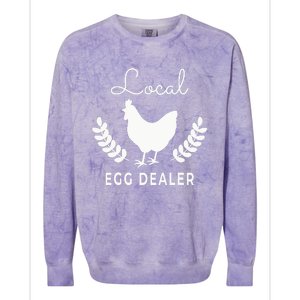 Support Your Local Egg Dealer Funny Chicken Colorblast Crewneck Sweatshirt