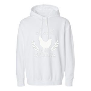 Support Your Local Egg Dealer Funny Chicken Garment-Dyed Fleece Hoodie