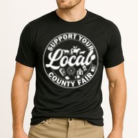 Support Your Local County Fair Animals Farm And Circus Tent Cooling Performance Crew T-Shirt