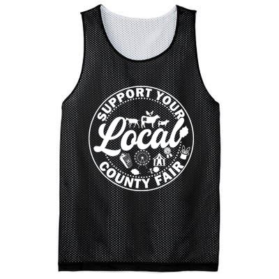 Support Your Local County Fair Animals Farm And Circus Tent Mesh Reversible Basketball Jersey Tank