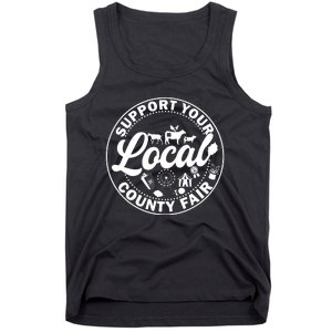 Support Your Local County Fair Animals Farm And Circus Tent Tank Top