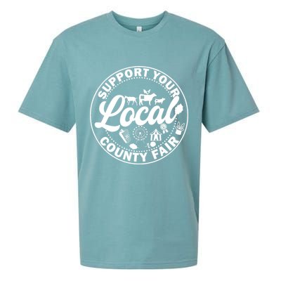 Support Your Local County Fair Animals Farm And Circus Tent Sueded Cloud Jersey T-Shirt