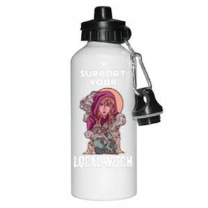 Support Your Local Witches Halloween Witchcraft Witch Gift Aluminum Water Bottle